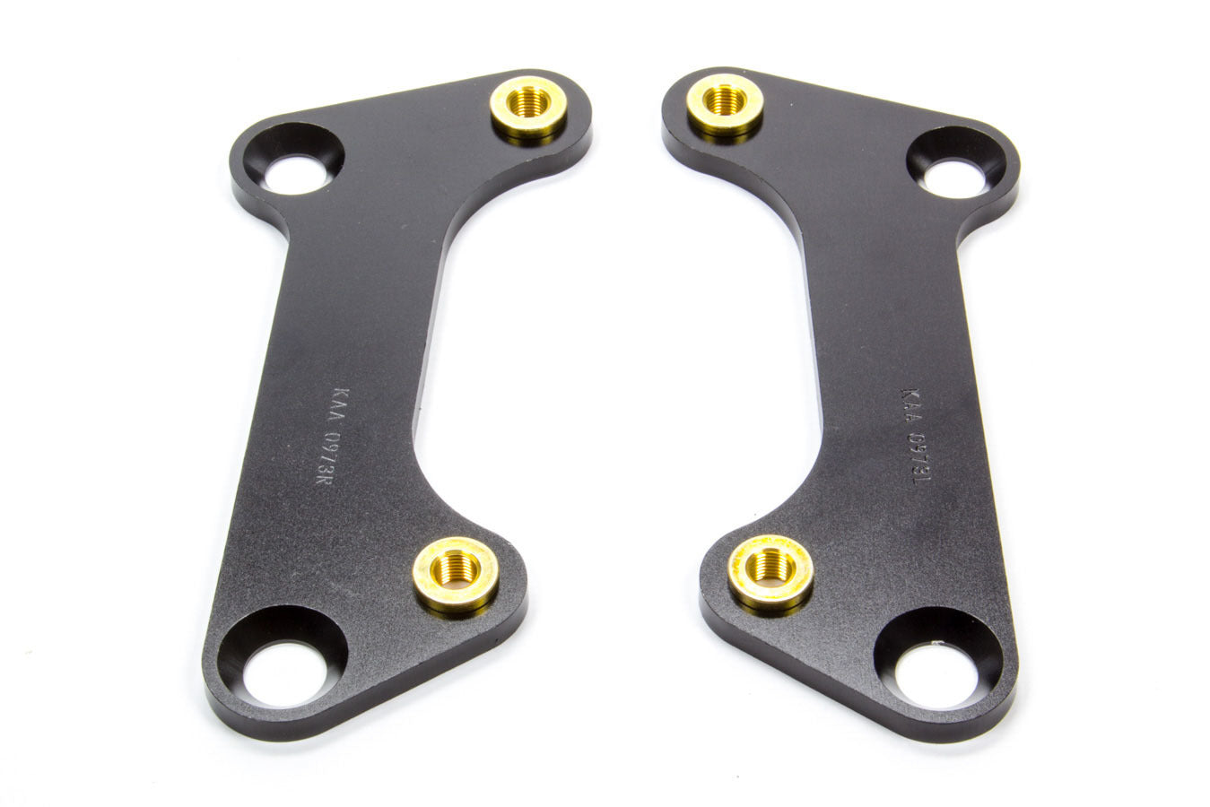 Brake Caliper Bracket - Front - 10.750 in Rotor - Aluminum - Black Anodized - Dynalite Caliper - GM F-Body / X-Body - Pair