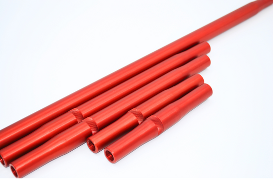 Go Motorsports Legend Cars Red Anodized Radius Rod Package 6" (1x) 23.5" (1x) 11" (6x)