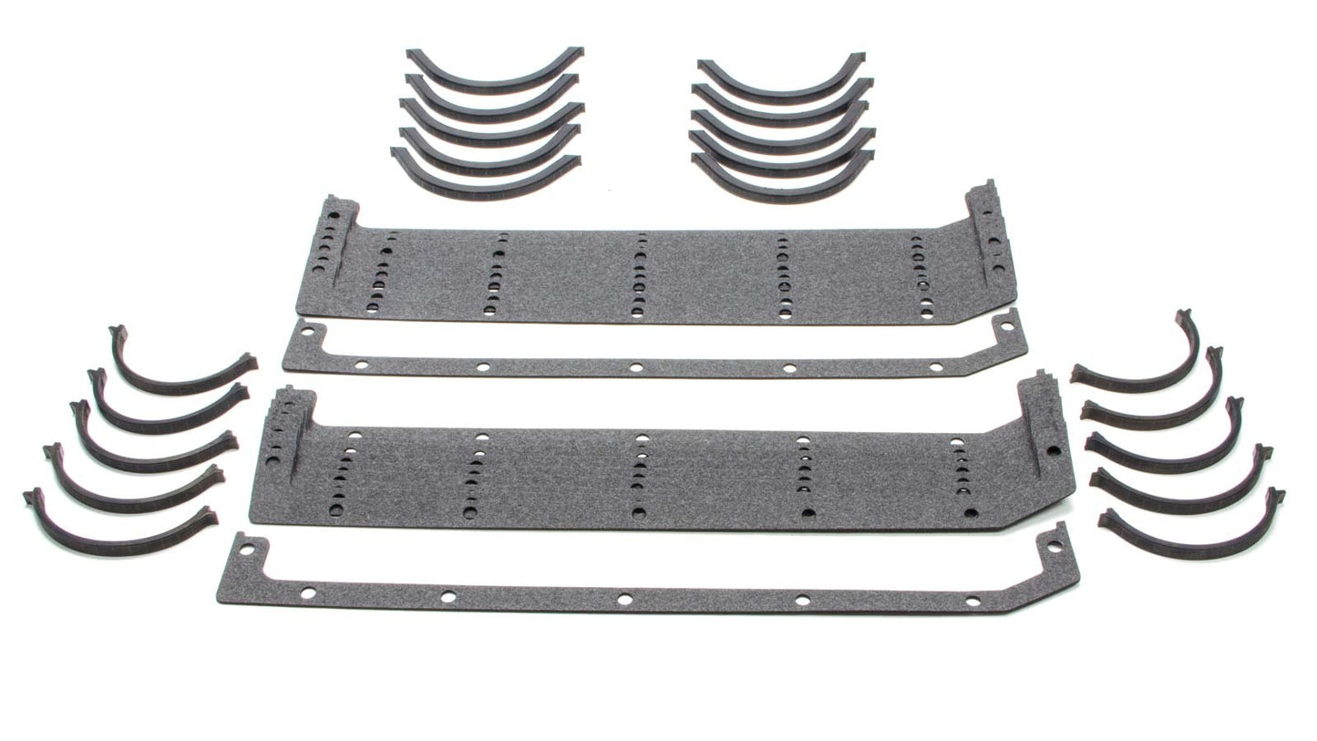 Oil Pan Gasket - 0.093 in Thick - Multi-Piece - Fiber - Small Block Chevy - Set of 10