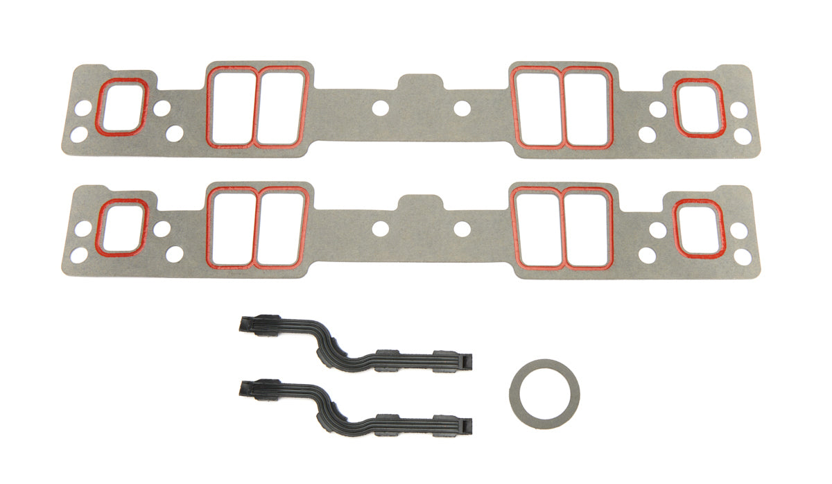 Intake Manifold Gasket - 1.217 x 2.1 in Rectangular Port - Composite - Small Block Chevy - Kit