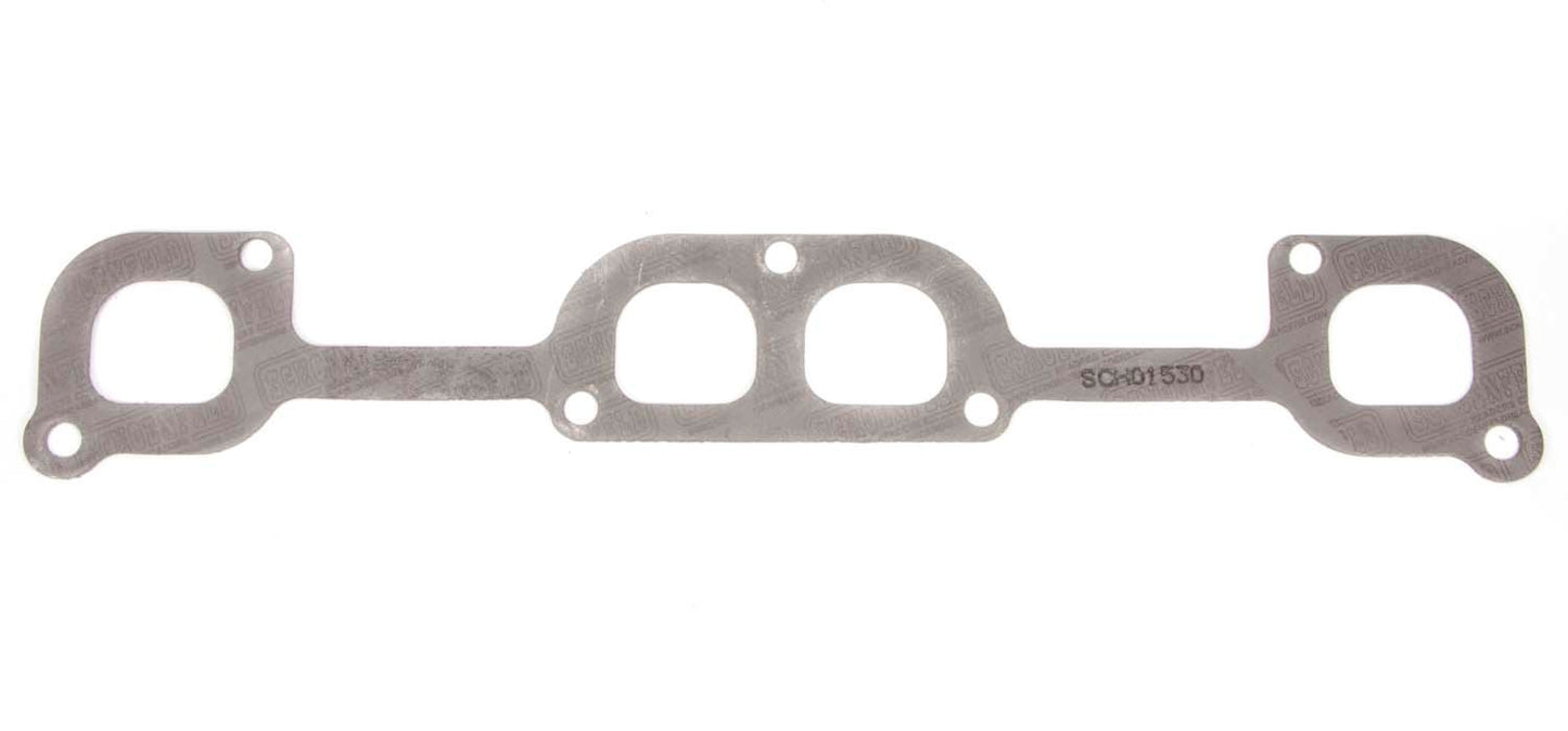 Engine & Accessories Header / Manifold Gasket - 1.750 x 1.520 in D Port - Steel Core Graphite - Small Block Chevy - Each