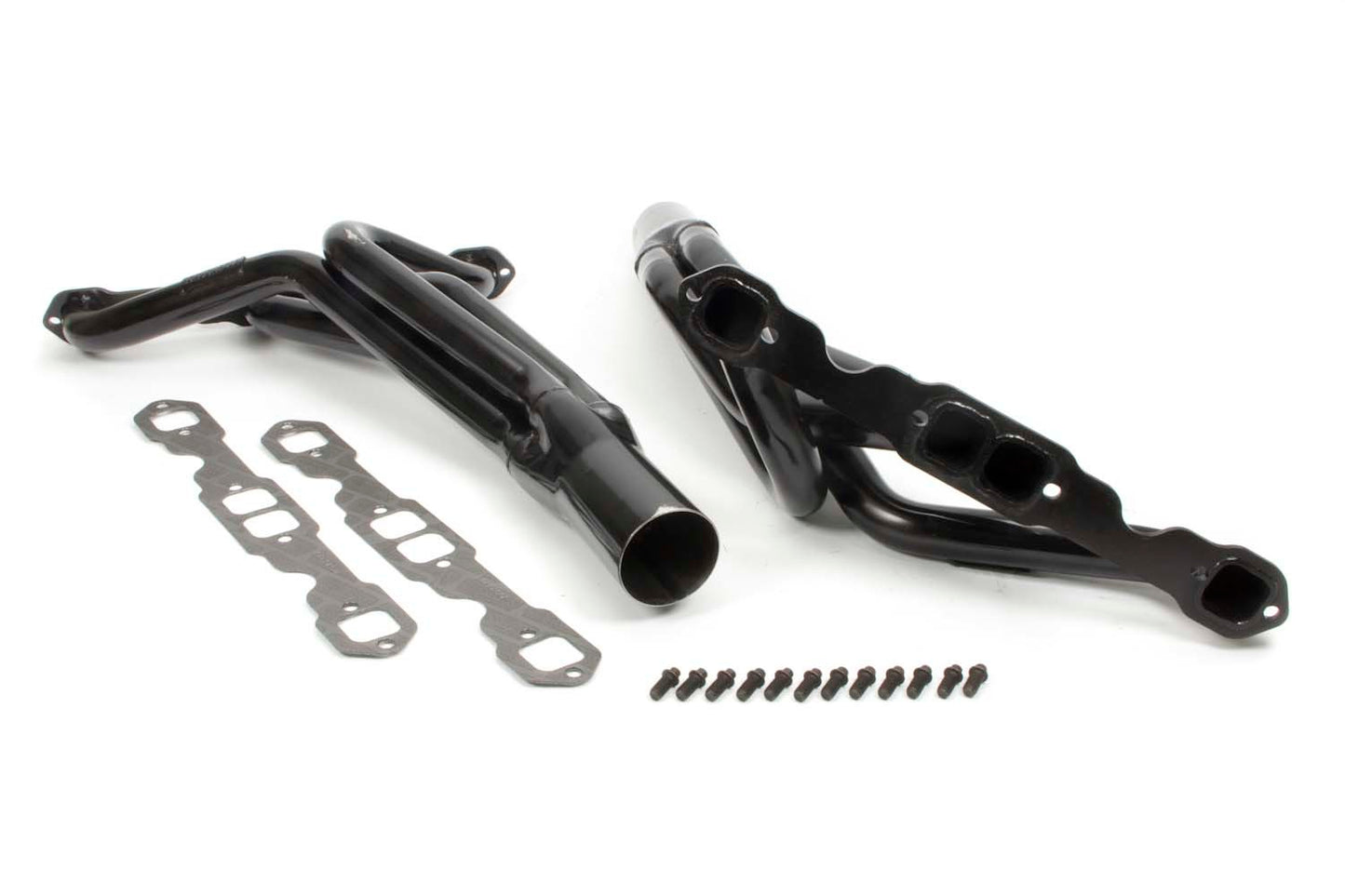 Headers - Street Stock - 1.75 in Primary - 3.5 in Collector - Steel - Black Paint - Stock Clip Camaro 1970-81 - Small Block Chevy - Pair