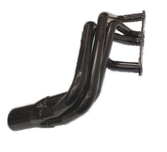 Headers - 1.625 in Primary - 3 in Collector - Steel - Black Paint - Small Block Chevy - Pair