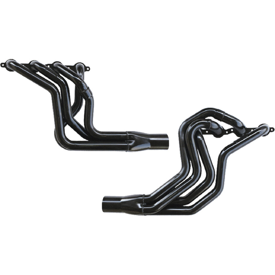 Headers - Street Stock / Drag Race - 1.75 in Primary - 3 in Collector - Steel - Black Paint - GM LS-Series - Pair