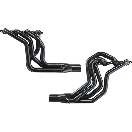 Headers - Street Stock / Drag Race - 1.75 in Primary - 3 in Collector - Steel - Black Paint - GM LS-Series - Pair