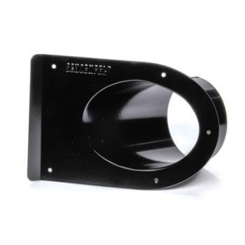 Engine & Accessories Shield - Tail Pipe Saver - 3-1/2 in Diameter - Single 45 Degree Outlet - Aluminum - Black Powder Coat - Each