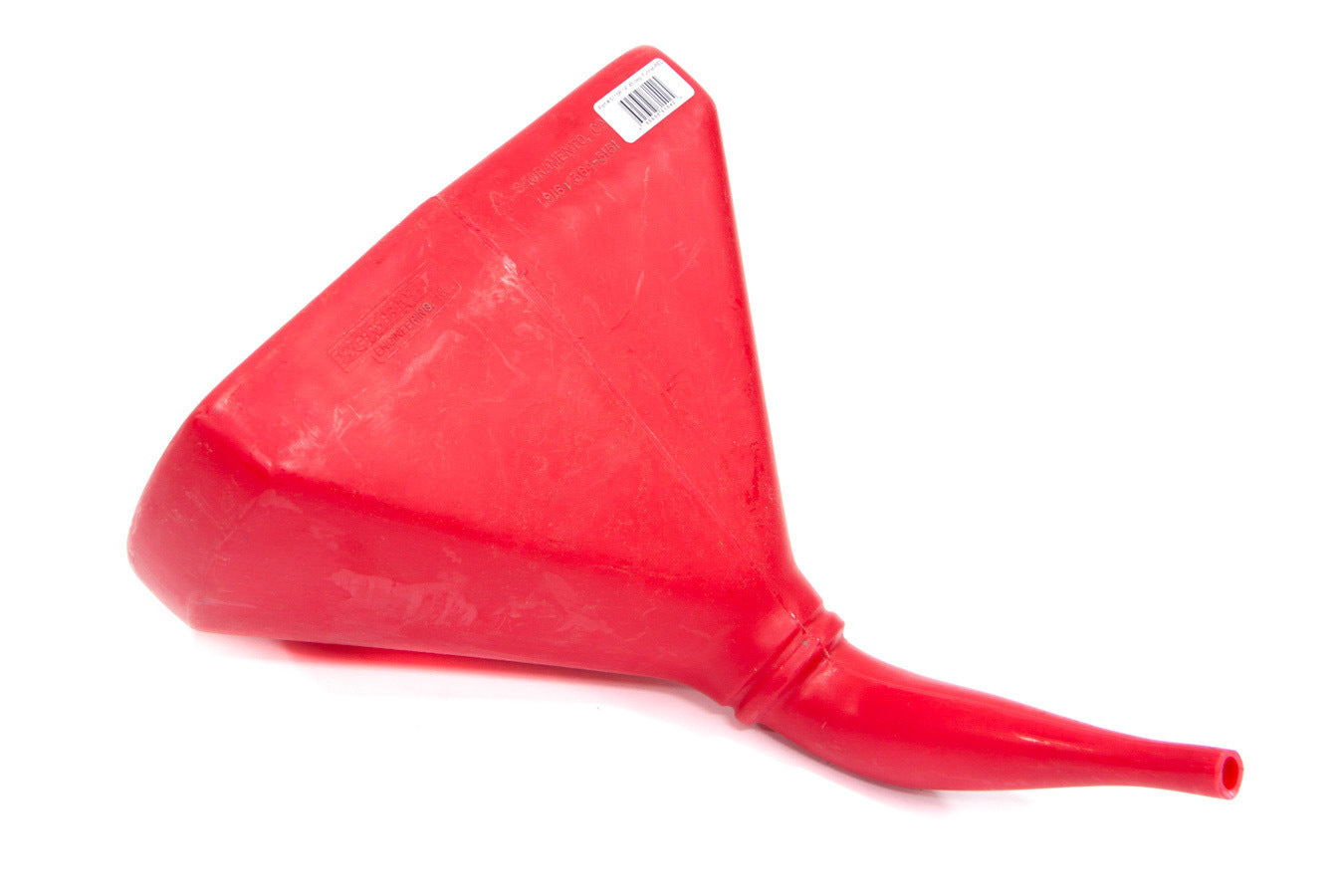 Funnel - 14 in D-Shape - 45 Degree - Plastic - Red - Each