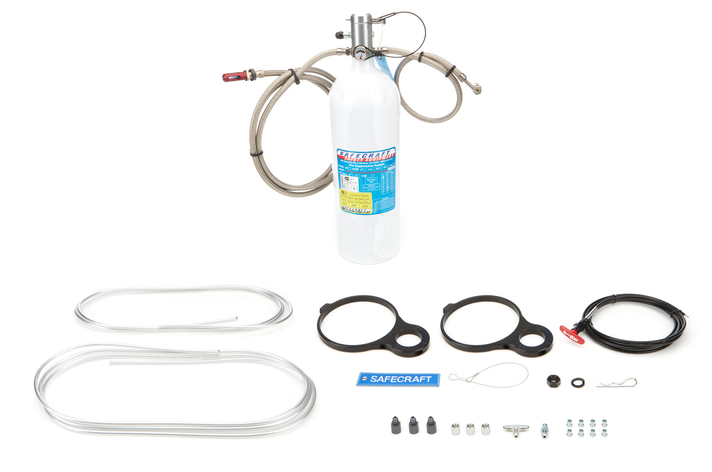 Fire Suppression System - Model LM - Novec 1230 - 10.0 lb Bottle - Hoses Included - Automatic / Manual Thermal Activation - Fittings / Mount Included - Kit