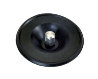 Air Cleaner Nut - Round - 1/4-20 in Thread - Dirt Plug Seal Included - Aluminum / Rubber - Chrome / Black - Universal - Each