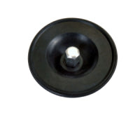 Air Cleaner Nut - Round - 5/16-18 in Thread - Dirt Plug Seal Included - Aluminum / Rubber - Chrome / Black - Universal - Each