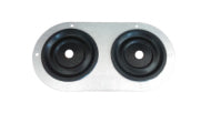 Firewall Grommet - 2 in Hole - 0.375 in ID - 5.750 x 3 in Oval - Aluminum / Rubber - Natural / Black - Each
