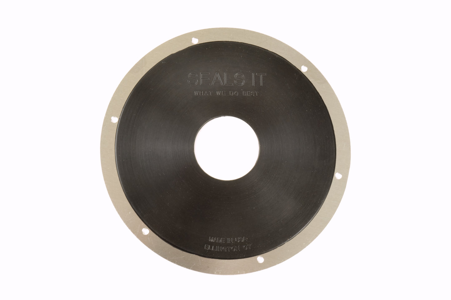 Nerf Bar Grommet - 1 Hole - 6 in OD - 1.500 in ID - Aluminum / Rubber - Black - Each