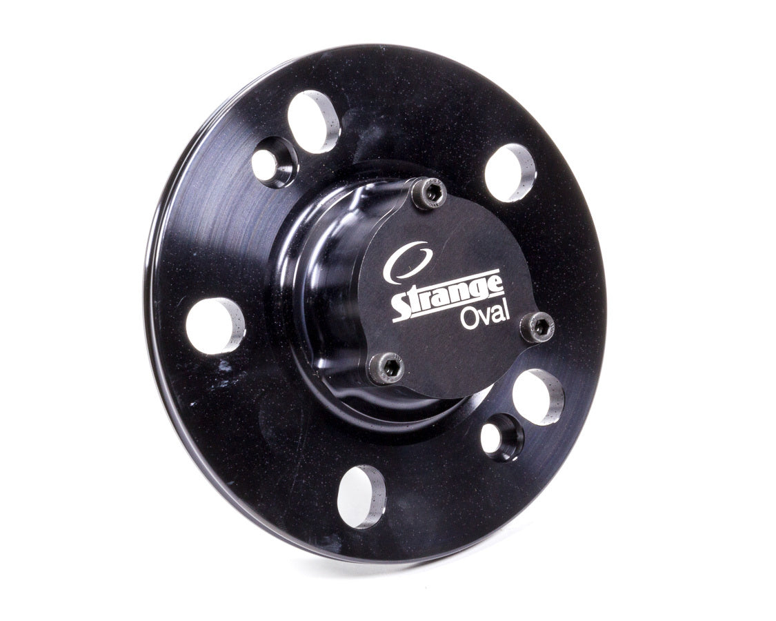 Drive Flange - 5 x 5 and 5 x 4.75 in Wheel Bolt Pattern - 24 Spline - 2-1/2 in Grand National Hubs - Aluminum - Black Anodized - Each