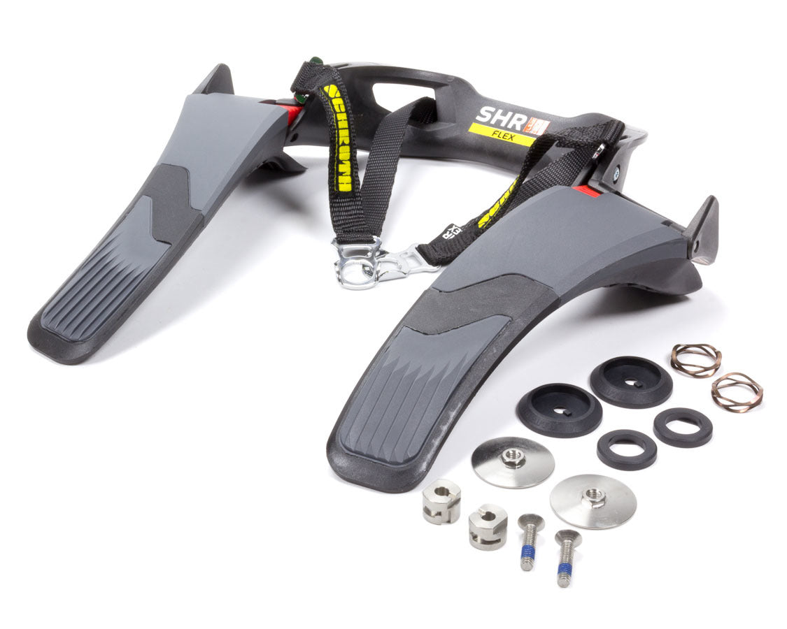 Head and Neck Support - SHR Flex - SFI 38.1 - Angle Adjustable - Carbon Fiber - Large - Kit