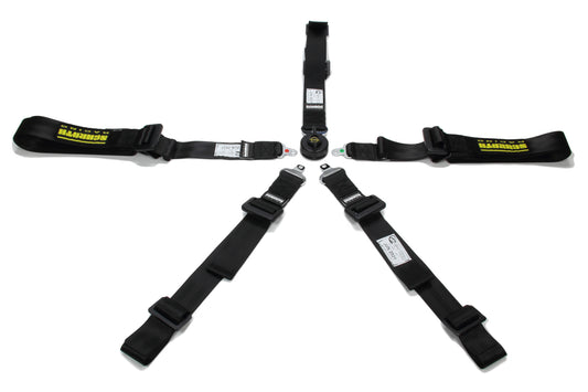 Harness - Profi 2x2 - 5 Point - Camlock - SFI 16.1 - Pull Down Adjust - Wrap Around - Individual Harness - HANS Ready - Black - Kit