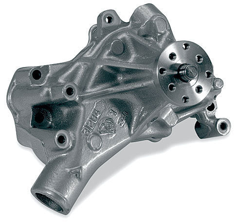 Water Pump - Mechanical - Stage 2 - 5/8 in Pilot - Long Design - Aluminum - Natural - Small Block Chevy - Each