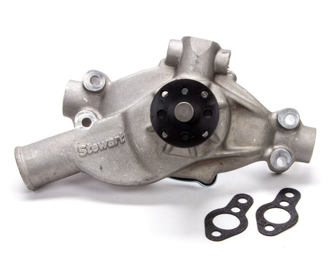 Water Pump - Mechanical - Stage 3 Racing Series - 3/4 in Pilot - Short Design - Aluminum - Natural - Small Block Chevy - Each