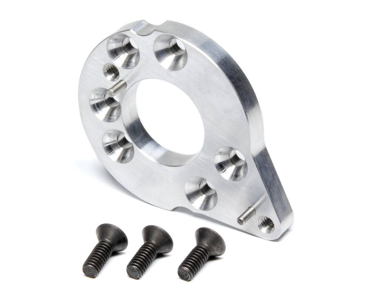 Fuel Pump Adapter Spacer - Hex Drive Power Steering Pump to Fuel Pump - Aluminum - Clear Anodized - Each