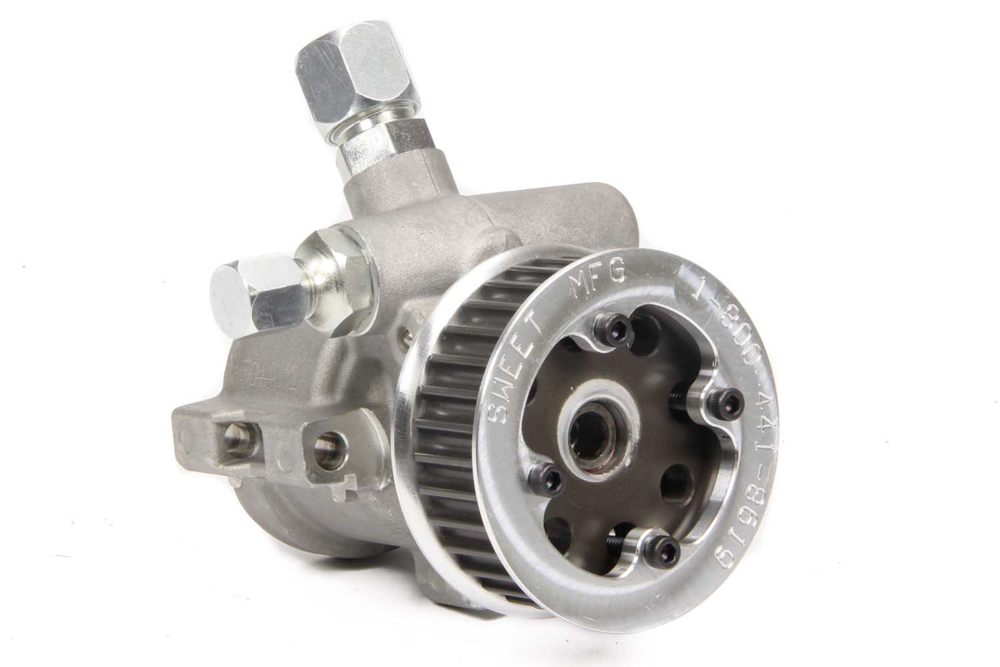 Power Steering Pump - GM Type 2 - 3 gpm - 1300 psi - HTD Pulley Included - Aluminum - Natural - Each