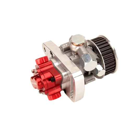 Tandem Pump - Belt Driven - HTD Pulley - 33 Tooth - Aluminum - Clear / Red Anodized - Gas / Alcohol - Each