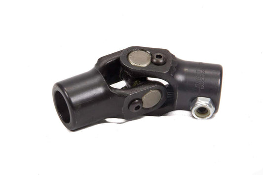 Steering Universal Joint - Single Joint - 3/4 in Smooth Bore to 3/4 in 48 Spline - Steel - Black Paint - Each