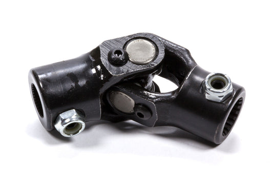 Steering Universal Joint - Single Joint - 5/8 in 36 Spline Bore to 3/4 in 20 Spline - Steel - Black Paint - Each