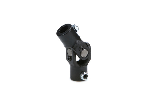 Steering Universal Joint - Single Joint - 3/4 in 36 Spline to 16.5 mm 36 Spline - Steel - Black Paint - Each