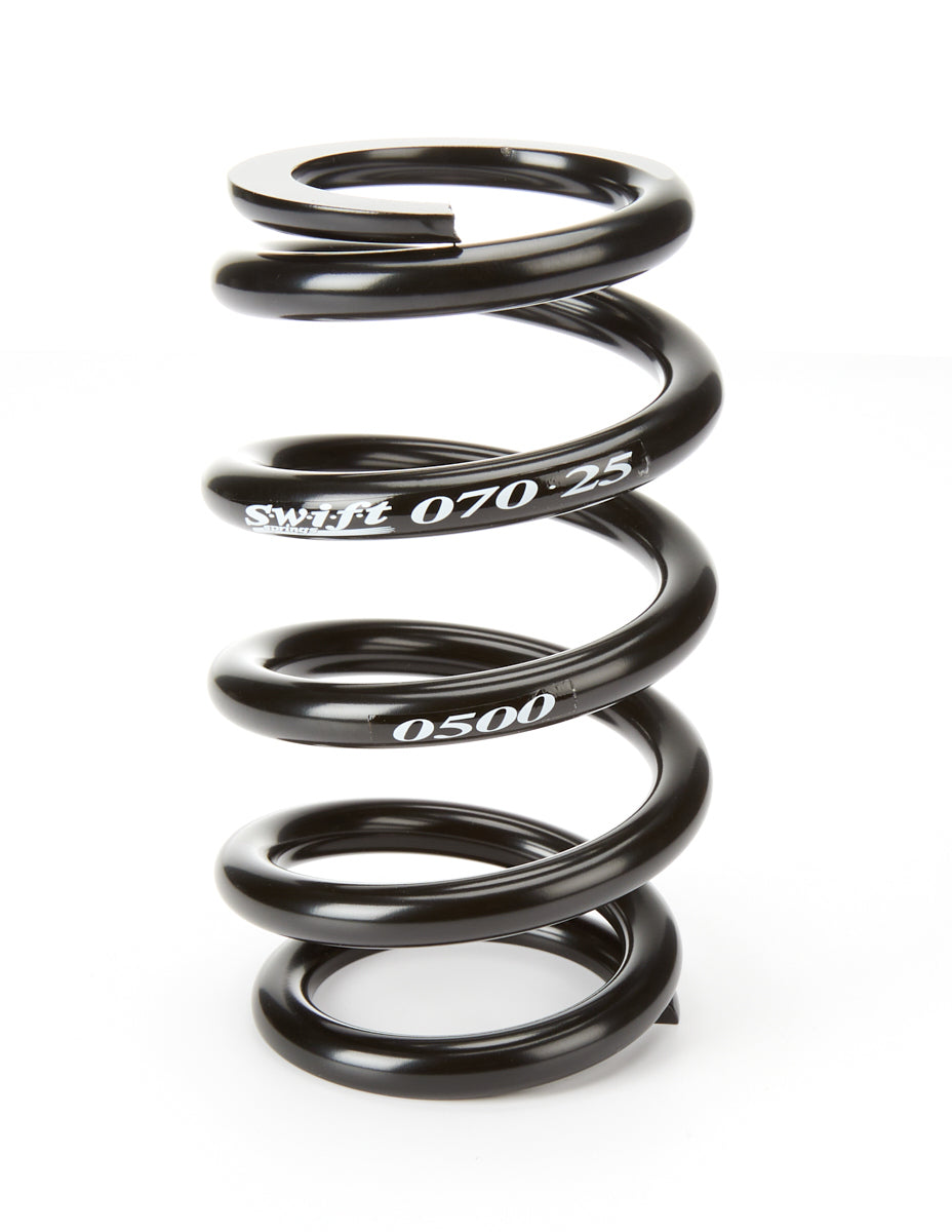 Coil Springs - Barrel - Coil-Over - 2.5 in ID - 7 in Length - 500 lb/in Spring Rate - Steel - Black Powder Coat - Each