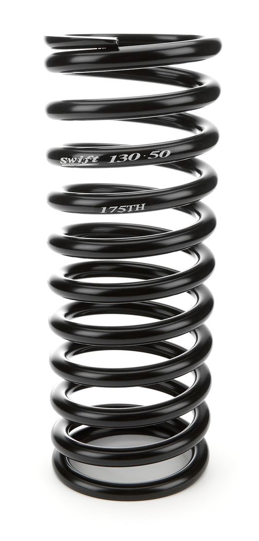 Coil Spring - Tight Helix - 5 in OD - 13 in Length - 175 lb/in Spring Rate - Steel - Black Powder Coat - Each