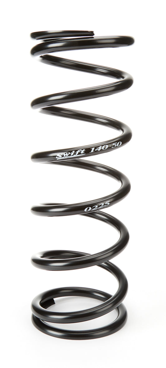 Coil Spring - Conventional - 5 in OD - 14 in Length - 225 lb/in Spring Rate - Rear - Steel - Black Powder Coat - Each