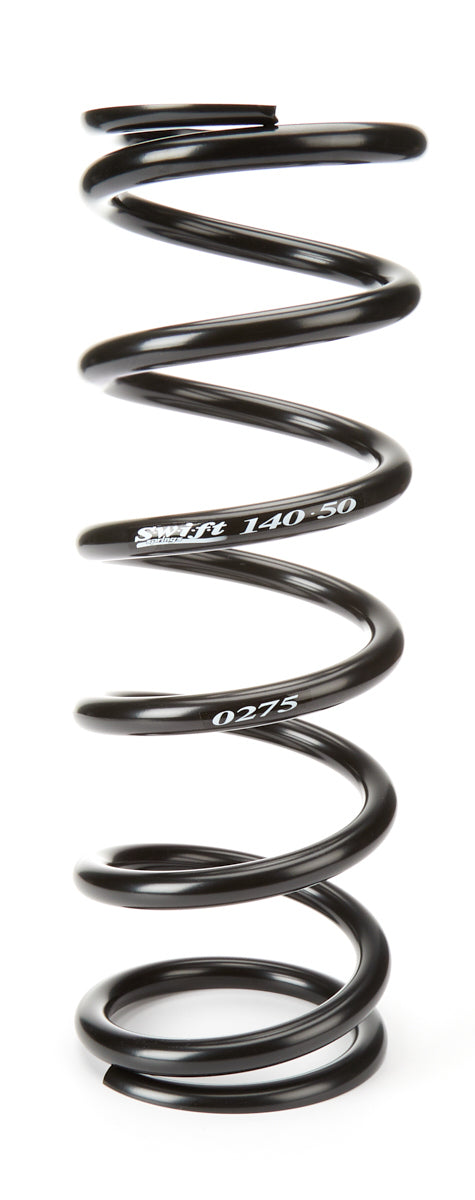 Coil Spring - Conventional - 5 in OD - 14 in Length - 275 lb/in Spring Rate - Rear - Steel - Black Powder Coat - Each