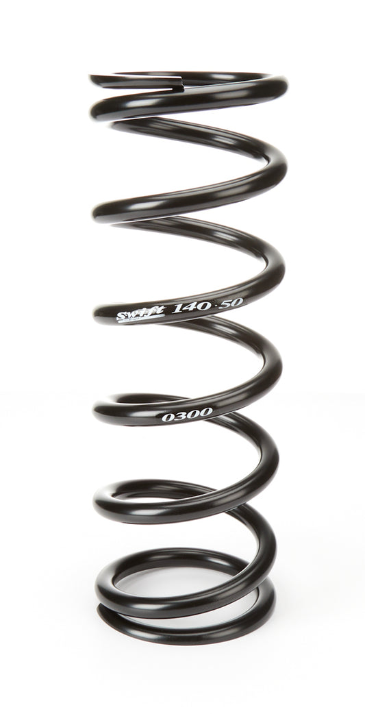 Coil Spring - Conventional - 5 in OD - 14 in Length - 300 lb/in Spring Rate - Rear - Steel - Black Powder Coat - Each