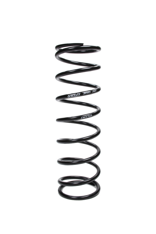 Coil Spring - Conventional - 5 in OD - 16 in Length - 50 lb/in Spring Rate - Rear - Steel - Black Powder Coat - Each