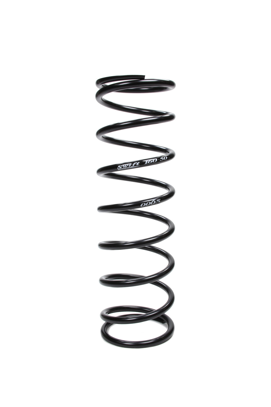 Coil Spring - Conventional - 5 in ID - 16 in Length - 65 lb/in Spring Rate - Steel - Black Powder Coat - Each