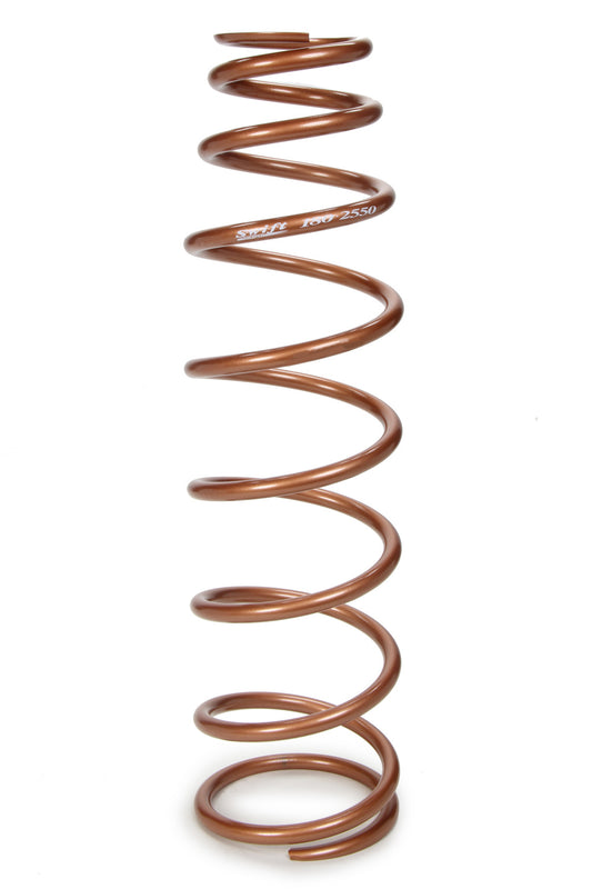 Coil Spring - Barrel - Coil-Over - 2.5 in ID - 18 in Length - 100 lb/in Spring Rate - Steel - Copper Powder Coat - Each