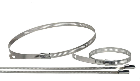 Engine & Accessories Wrap Ties - Snap Strap V8 Kit - Eight 9 in Ties - Four 18 in Ties - Stainless - Kit