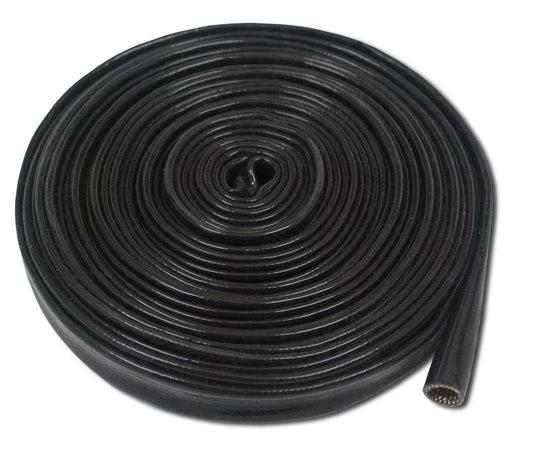 Spark Plug Wire Sleeve - 3/8 in ID - 25 ft - Silicone Rubber - Black - Each