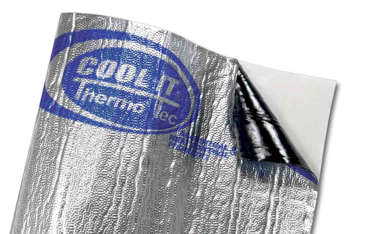 Heat and Sound Barrier - The Suppressor - 12 x 12 in Sheet - 1/16 in Thick - Self Adhesive Backing - Aluminized Plastic - Silver - Pair