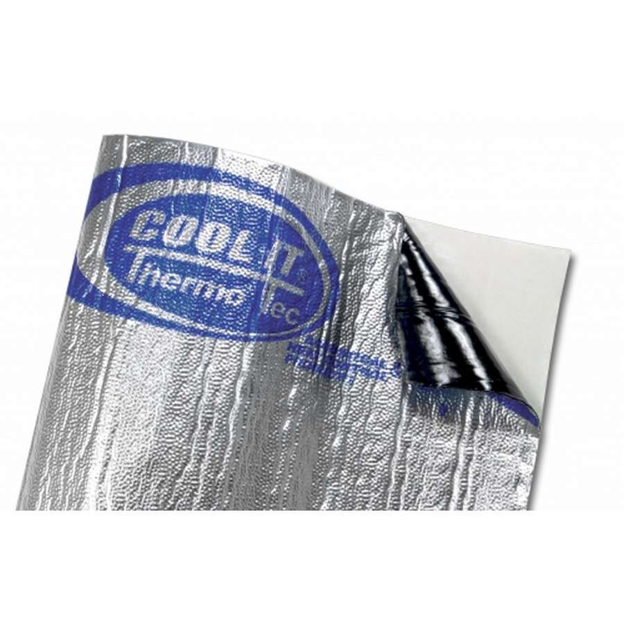 Heat and Sound Barrier - The Suppressor - 36 x 24 in Sheet - 1/16 in Thick - Self Adhesive Backing - Aluminized Plastic - Silver - Each
