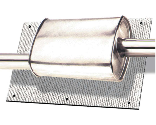 Muffler Heat Shield - 24 x 40 in - Mylar Backed Synthetic Fiber - Silver - Universal - Each