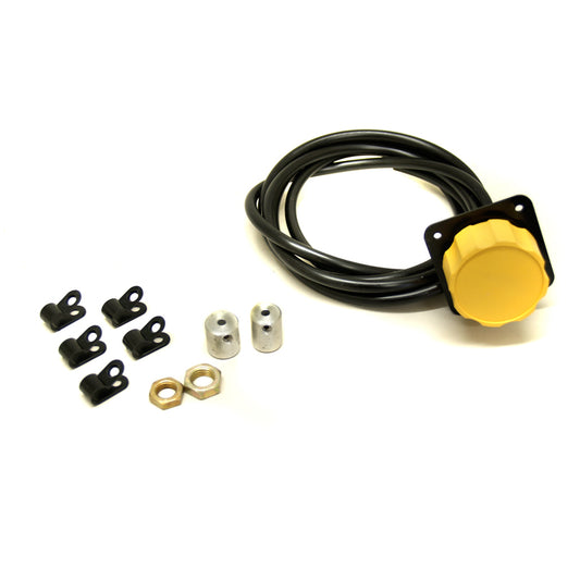 Brake Bias Adjuster - Standard - Panel Mount - Bolt-On - 3/8-24 in and 7/16-20 in Couplers - 6 ft Cable - Panel Mount - Yellow Knob Adjuster - Kit