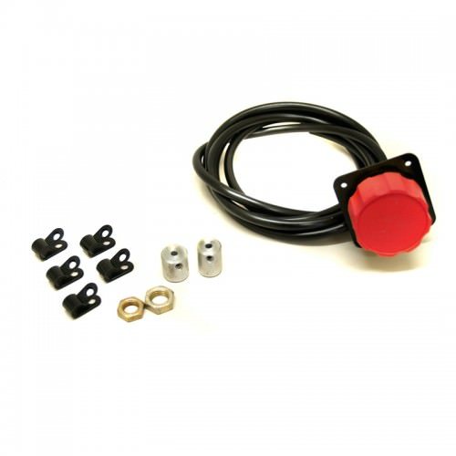 Brake Bias Adjuster - Standard - Panel Mount - Bolt-On - 3/8-24 in and 7/16-20 in Couplers - 6 ft Cable - Panel Mount - Red Knob Adjuster - Kit