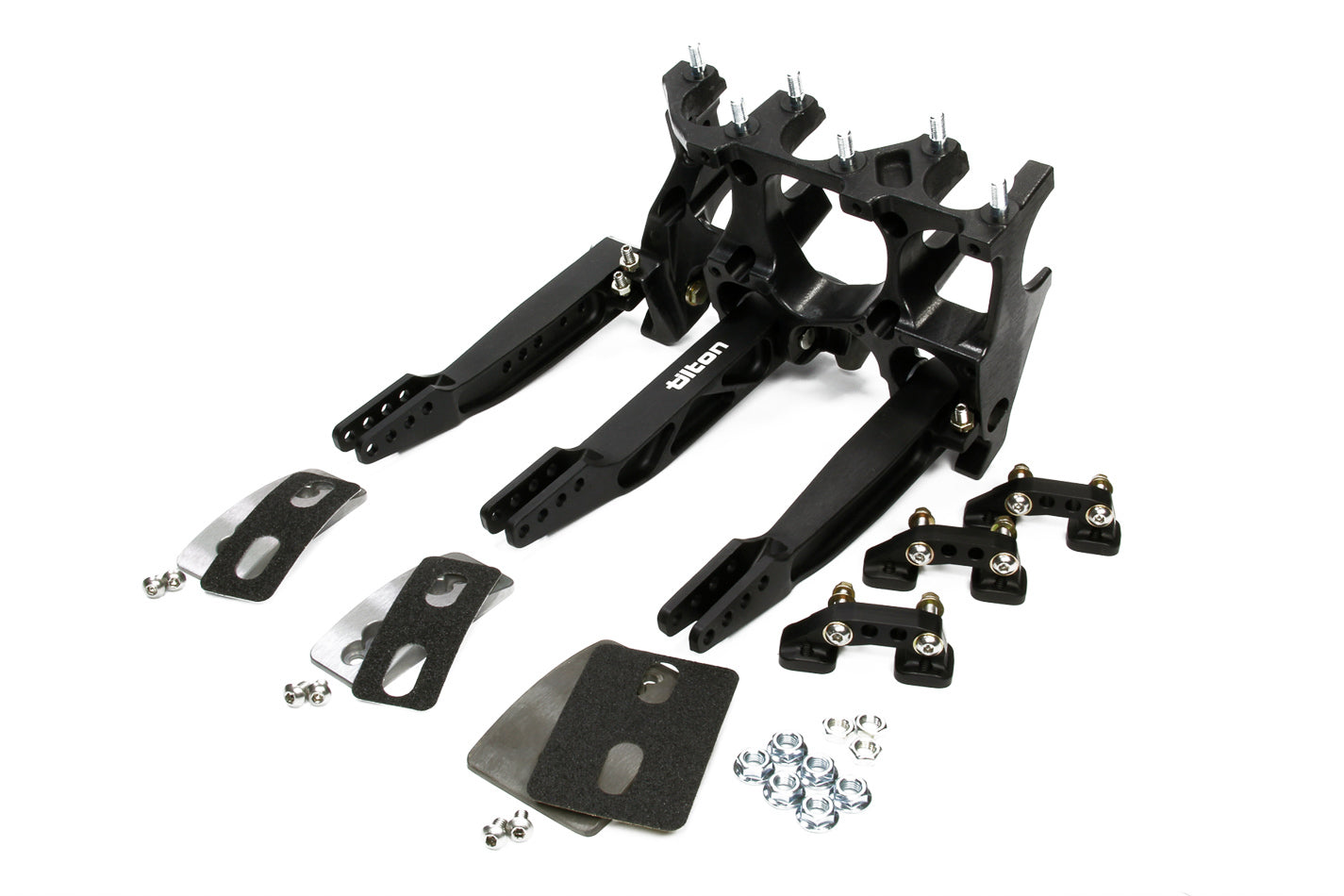 Pedal Assembly - 600-Series - Brake / Clutch / Gas - 5.29-5.75:1 Ratio - 10.64 in Long - Reverse Swinging Floor Mount - Aluminum - Black Anodized - Each