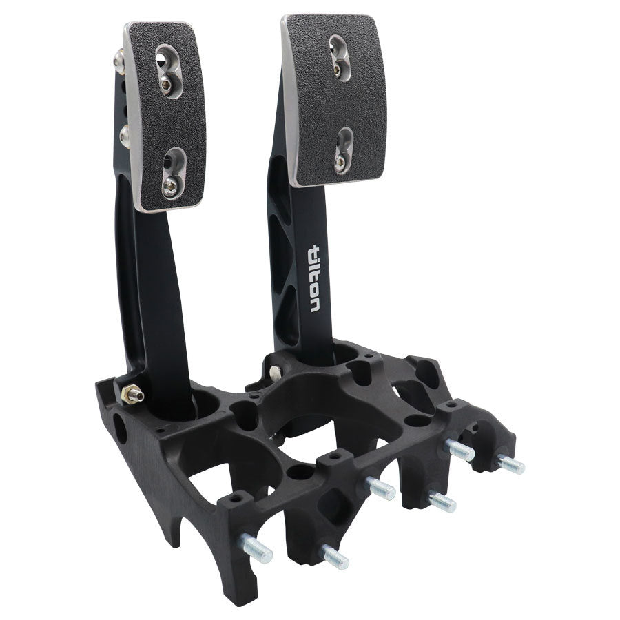 Pedal Assembly - 600-Series - Brake / Clutch - 5.4-6.9:1 Ratio - Reverse Swinging Floor Mount - Aluminum - Black Anodized - Kit