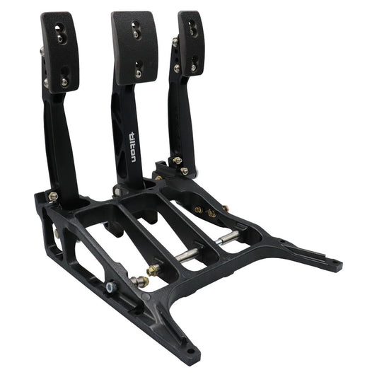 Pedal Assembly - 850-Series - Gas / Brake / Clutch - 4.8 to 1 to 6.1 to 1 Ratio - Forward Floor Mount - Aluminum - Black Anodized - Each