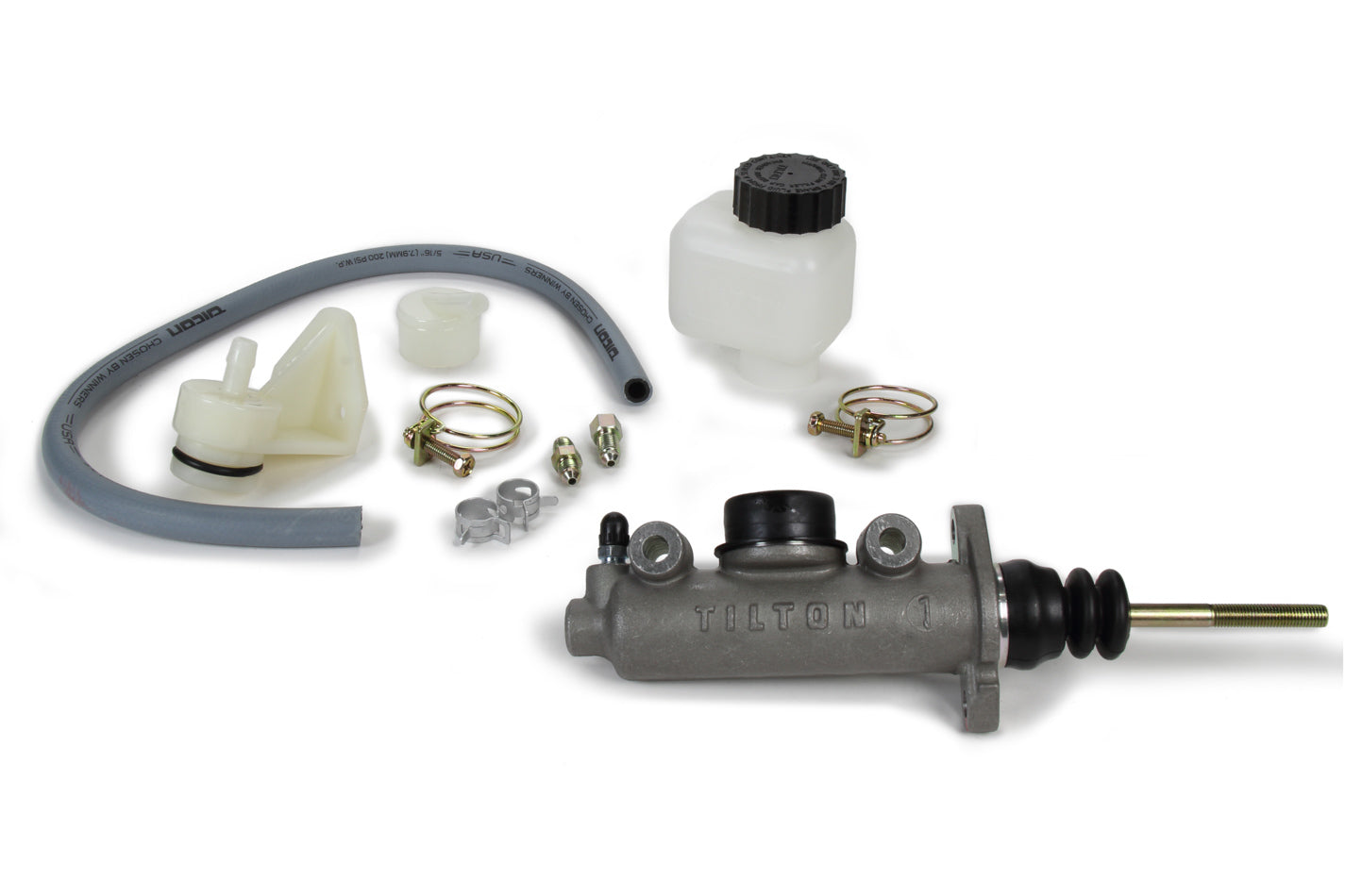 Master Cylinder - 74-Series - 1 in Bore - 1.100 in Stroke - Direct / Remote Reservoir - Aluminum - Natural - 2-1/4 in Flange Mount - Kit