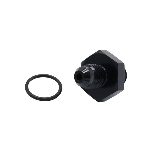 Fitting - Adapter - 76 Series - Straight - 4 AN Male to 7/16-20 in Male O-Ring - Aluminum - Black Anodized - Each