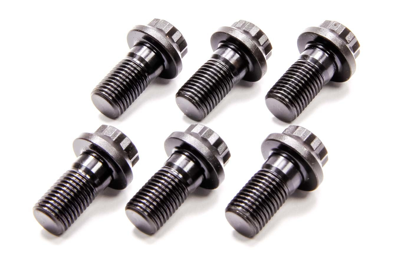 Flywheel Bolt Kit - 7/16-20 in Thread - 0.875 in Long - 1/2 in 12 Point Head - Chromoly - Black Oxide - Universal - Set of 6