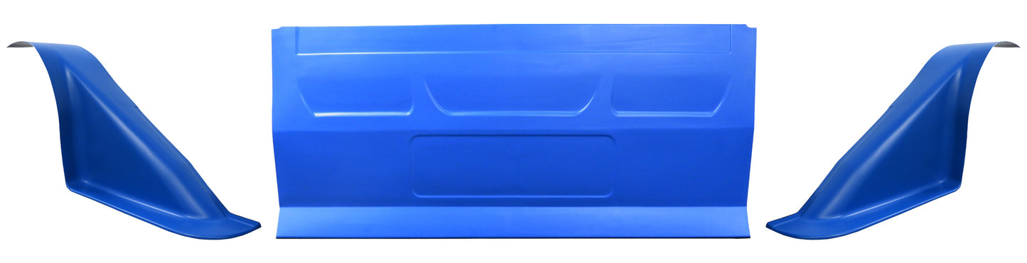 Nose - Outlaw - 3-Piece Complete - Plastic - Blue - Asphalt Late Model - Kit