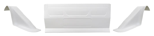 Nose - Outlaw - 3-Piece Complete - Plastic - White - Asphalt Late Model - Kit